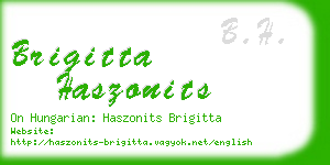 brigitta haszonits business card